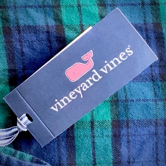 NWT Boy’s Vineyard Vines Black Watch (Charleston Green Plaid) Shirt - Picture 4 of 7